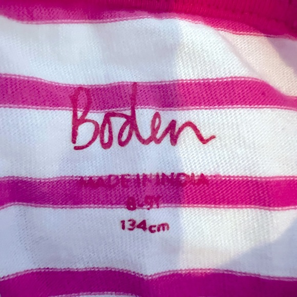 Boden Girls Fun Festive Breton with sparkly holly and pom pom berries. - Picture 8 of 9